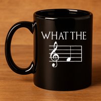 What The F Musical Note 11oz C Handle Ceramic Mug