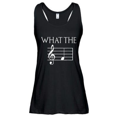 What The F Musical Note Ladies Essential Flowy Tank