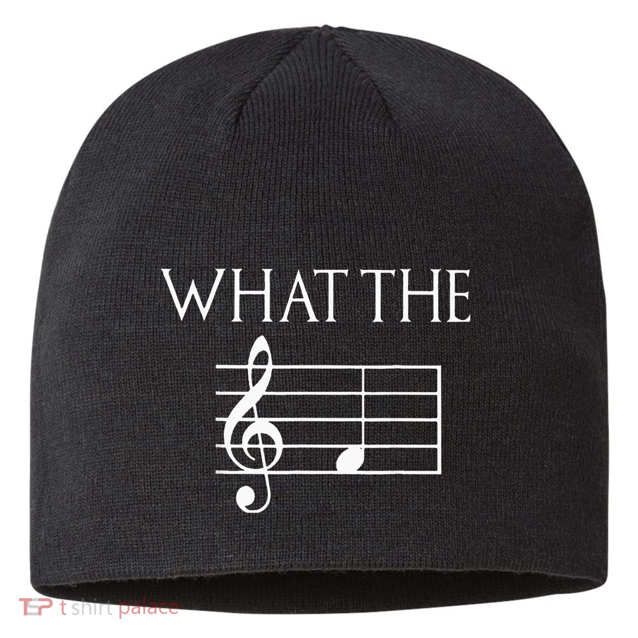 What The F Musical Note Sustainable Beanie