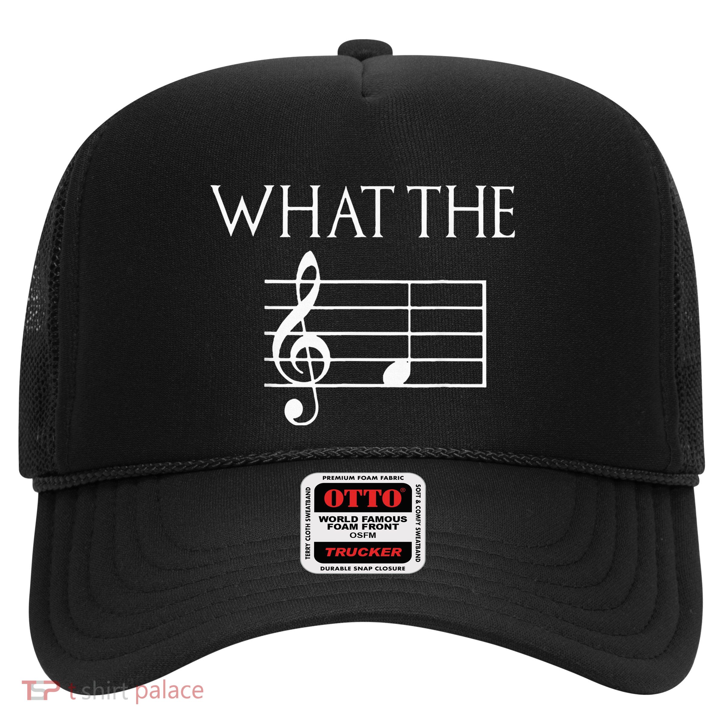 What The F Musical Note Trucker Hat