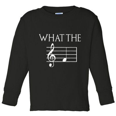 What The F Musical Note Toddler Long Sleeve Shirt