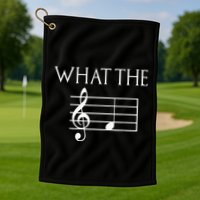 What The F Musical Note Golf Towel