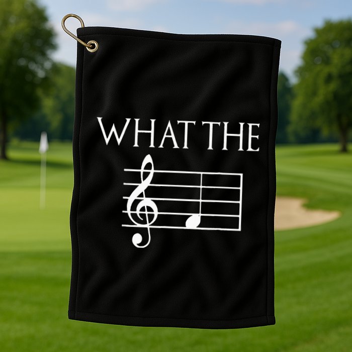 What The F Musical Note Golf Towel