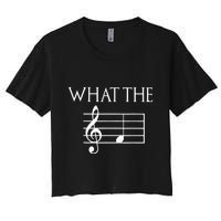 What The F Musical Note Crop Top
