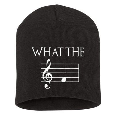 What The F Musical Note Short Acrylic Beanie