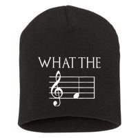 What The F Musical Note Short Acrylic Beanie