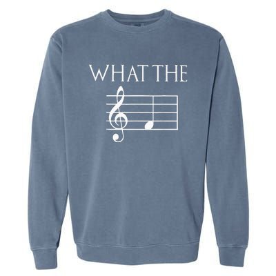 What The F Musical Note Garment-Dyed Sweatshirt