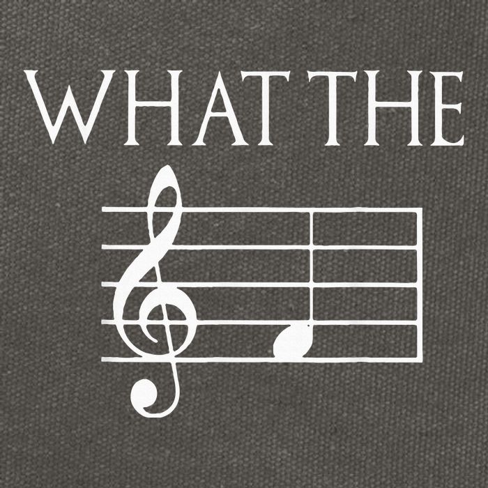 What The F Musical Note Cotton Canvas Backpack