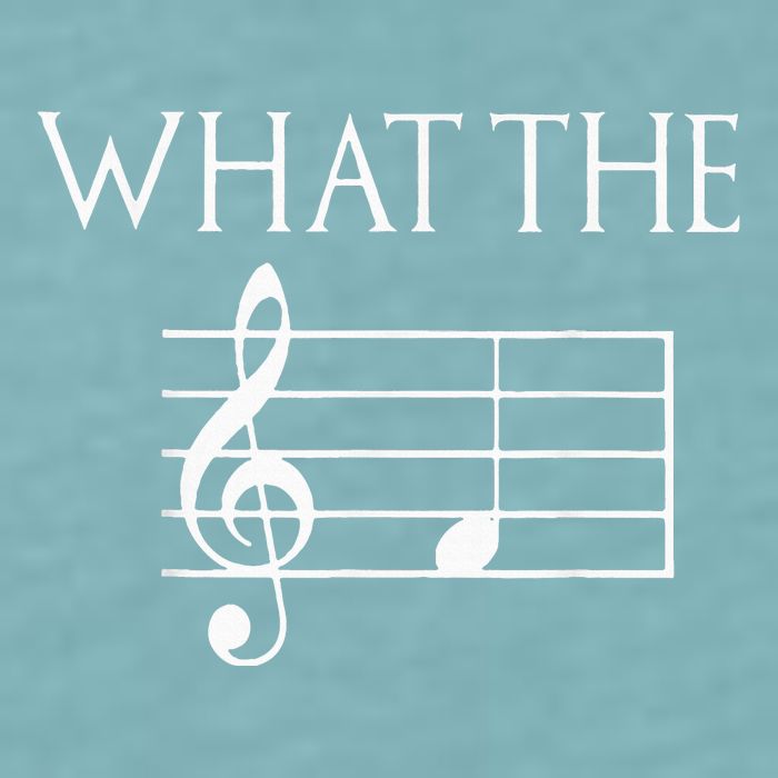 What The F Musical Note Sueded Cloud Jersey T-Shirt