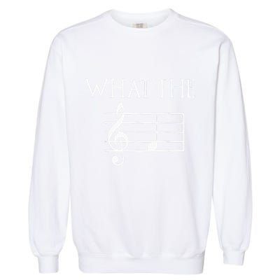 What The F Musical Note Garment-Dyed Sweatshirt
