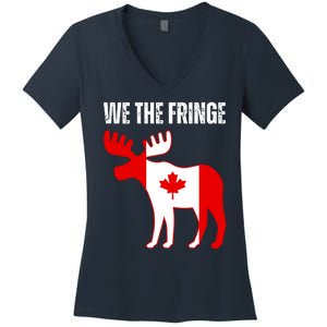 We The Fringe Funny Meme Truckers Women's V-Neck T-Shirt