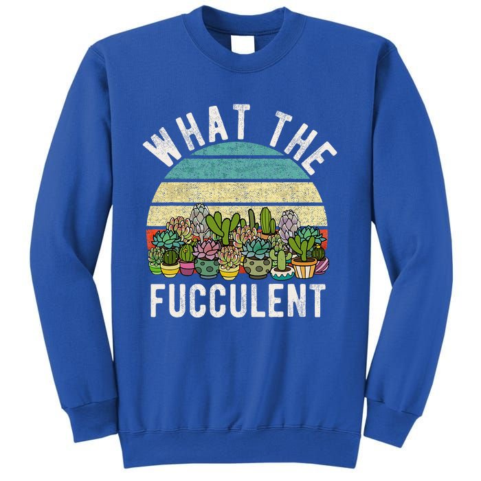 What The Fucculent Cactus Succulent Pun Gardening Fun Sweatshirt