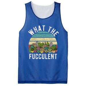 What The Fucculent Cactus Succulent Pun Gardening Fun Mesh Reversible Basketball Jersey Tank