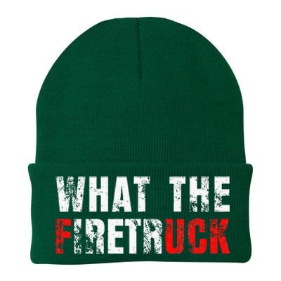 What The Firetruck Fireman Funny Firefighter Knit Cap Winter Beanie