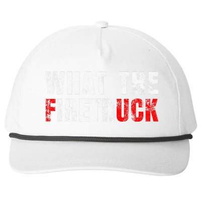 What The Firetruck Fireman Funny Firefighter Snapback Five-Panel Rope Hat