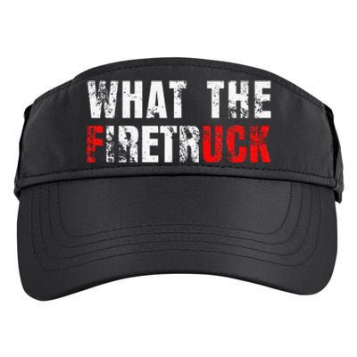 What The Firetruck Fireman Funny Firefighter Adult Drive Performance Visor