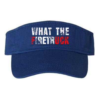 What The Firetruck Fireman Funny Firefighter Valucap Bio-Washed Visor