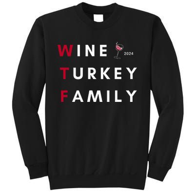 Wine Turkey Family Thanksgiving Sweatshirt