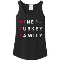 Wine Turkey Family Thanksgiving Ladies Essential Tank