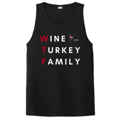 Wine Turkey Family Thanksgiving PosiCharge Competitor Tank