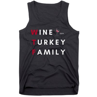 Wine Turkey Family Thanksgiving Tank Top