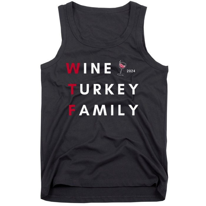 Wine Turkey Family Thanksgiving Tank Top