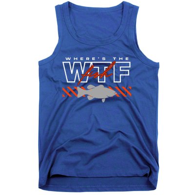 WhereS The Fish Wtf Funny Fishing Joke Tank Top