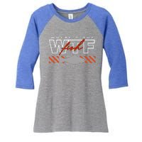 WhereS The Fish Wtf Funny Fishing Joke Women's Tri-Blend 3/4-Sleeve Raglan Shirt