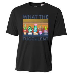 What The Fucculent Cactus Succulents Gardening Cooling Performance Crew T-Shirt