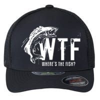 Wheres The Fish Wtf Meaning Funny Fishing Flexfit Unipanel Trucker Cap