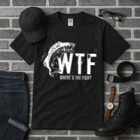 Wheres The Fish Wtf Meaning Funny Fishing Tall T-Shirt