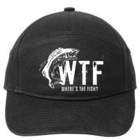 Wheres The Fish Wtf Meaning Funny Fishing 7-Panel Snapback Hat
