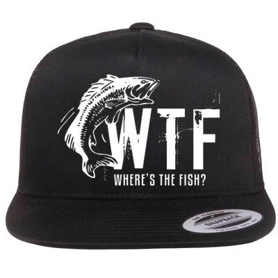Wheres The Fish Wtf Meaning Funny Fishing Flatbill Hat