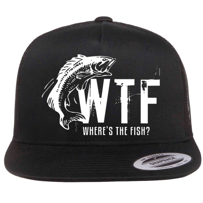 Wheres The Fish Wtf Meaning Funny Fishing Flatbill Hat