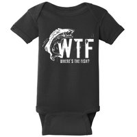 Wheres The Fish Wtf Meaning Funny Fishing Baby Bodysuit