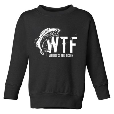 Wheres The Fish Wtf Meaning Funny Fishing Toddler Sweatshirt