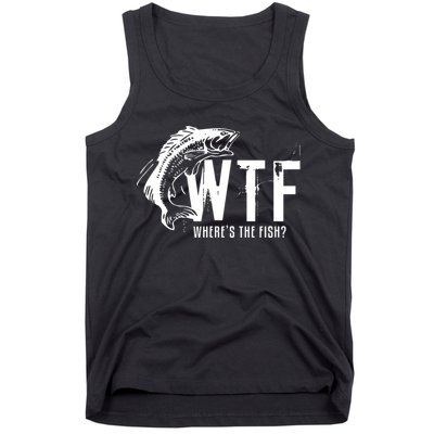 Wheres The Fish Wtf Meaning Funny Fishing Tank Top