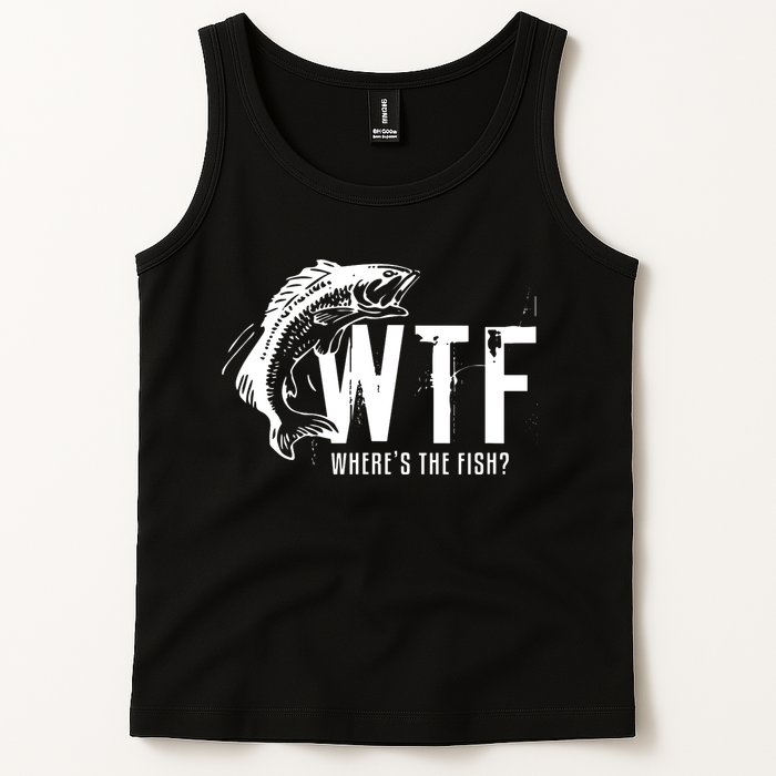 Wheres The Fish Wtf Meaning Funny Fishing Tank Top