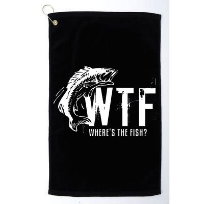 Wheres The Fish Wtf Meaning Funny Fishing Golf Towel