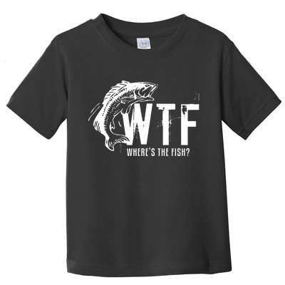 Wheres The Fish Wtf Meaning Funny Fishing Toddler T-Shirt
