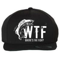 Wheres The Fish Wtf Meaning Funny Fishing Wool Snapback Cap