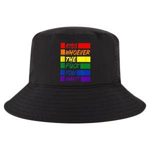 Whoever The Fuck You Want LGBTQ Rainbow Ally Pride Flag  Cool Comfort Performance Bucket Hat