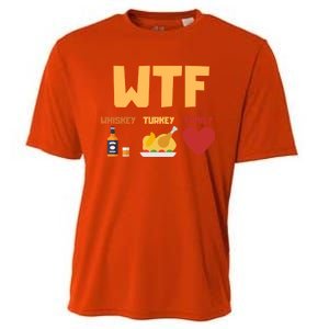 Whiskey Turkey Family Funny Wtf Thanksgiving Funny Gift Cooling Performance Crew T-Shirt