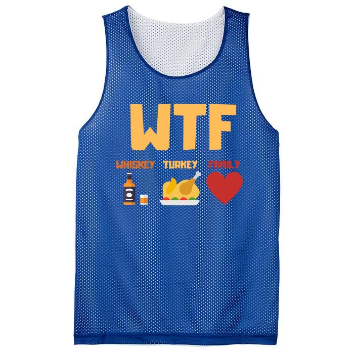 Whiskey Turkey Family Funny Wtf Thanksgiving Funny Gift Mesh Reversible Basketball Jersey Tank