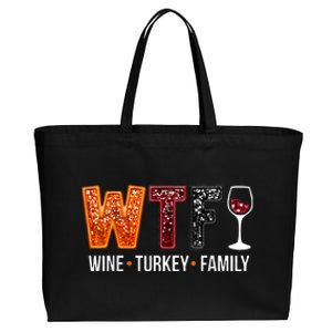 Wine Turkey Family Cotton Canvas Jumbo Tote