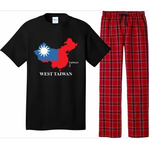 West Taiwan Funny China Map Define China Is West Taiwan Gift Pajama Set