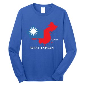 West Taiwan Funny China Map Define China Is West Taiwan Gift Long Sleeve Shirt