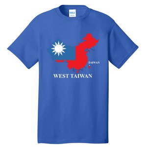 West Taiwan Funny China Map Define China Is West Taiwan Gift Tall T-Shirt