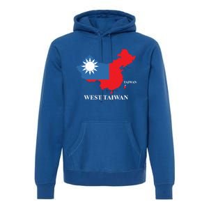 West Taiwan Funny China Map Define China Is West Taiwan Gift Premium Hoodie