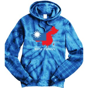 West Taiwan Funny China Map Define China Is West Taiwan Gift Tie Dye Hoodie